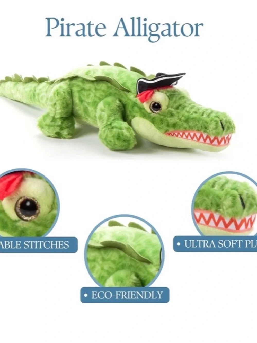 NWT The Petting Zoo - Pirate Alligator